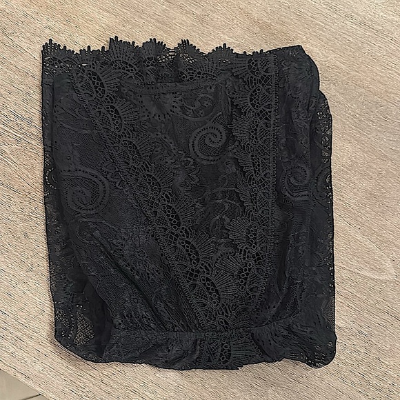 CUPSHE Black Kaftan Cover Up Sheer Eyelet Long Sleeve Size M NEW NEVER BEEN WORN - Picture 4 of 5